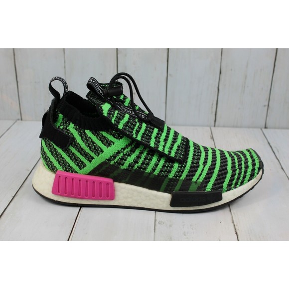 Adidas Originals NMD TS1 Primeknit Men\'s 9 Watermelon Green Knit Sneakers main image 11